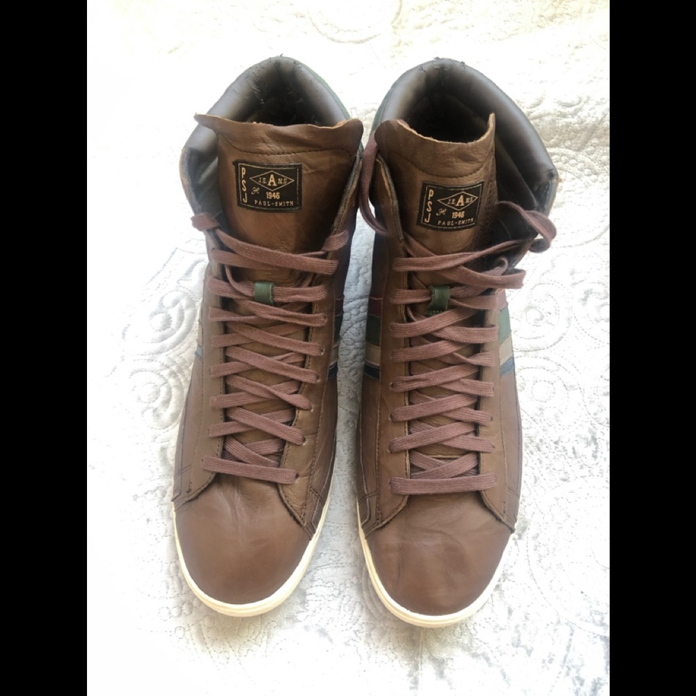 Brown High Top Paul Smith Sneakers